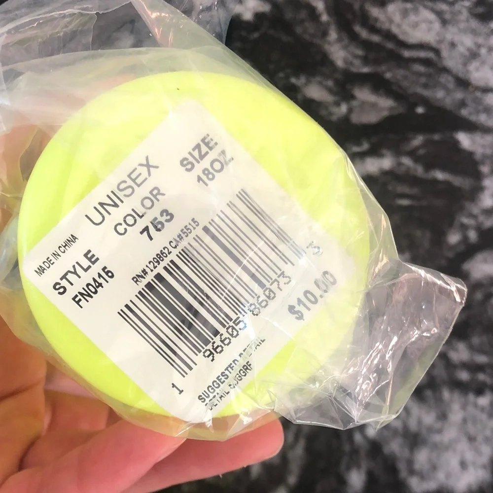 Nike Neon Yellow and Black Sport Bottle